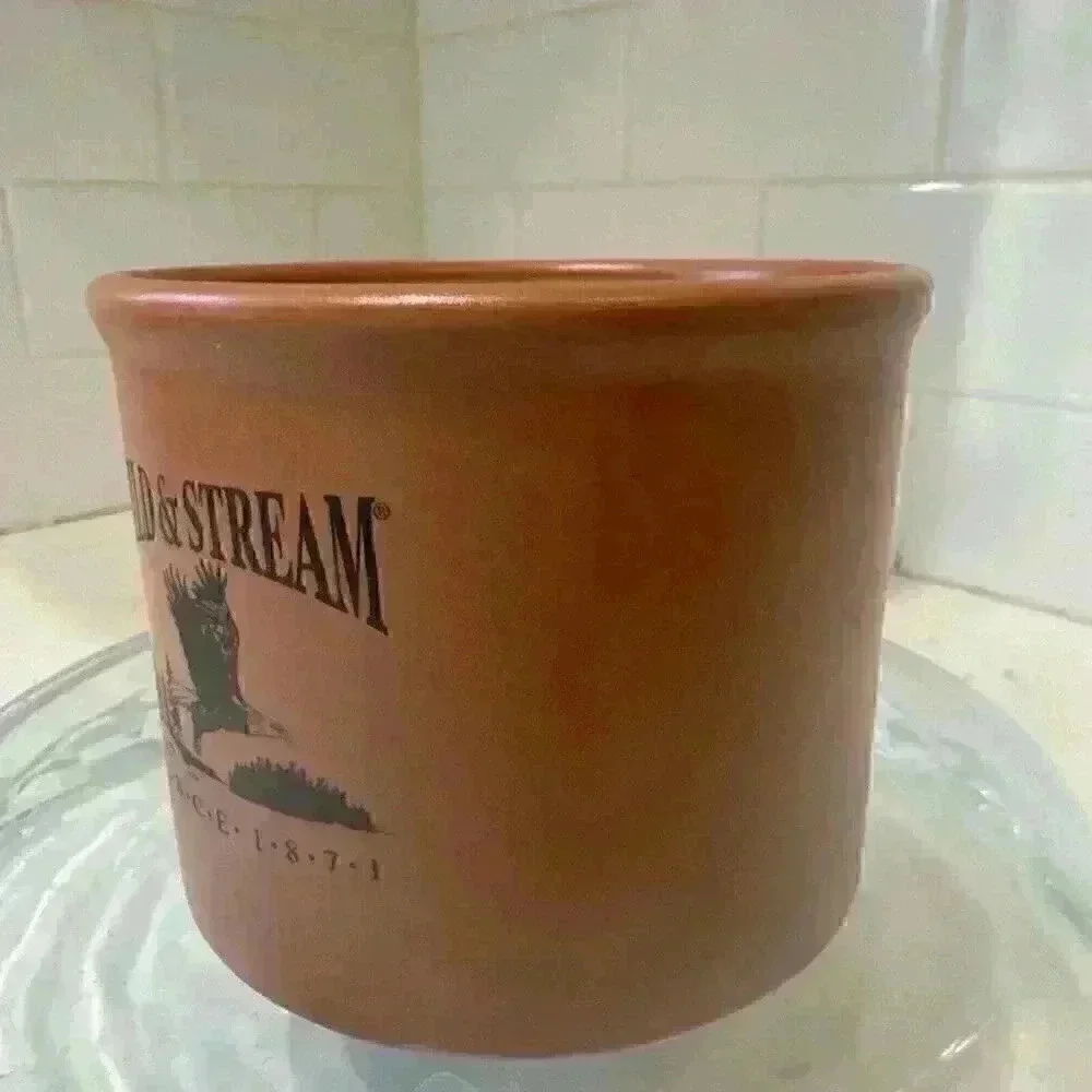 Field & Stream Mug Cup Brown Large Stoneware Soup Coffee Outdoor Adventu…